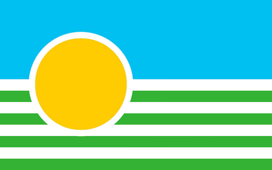 The official flag of the Principality of Islandia.