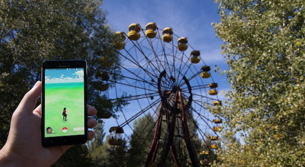 Hunting for Pokémon in the abandoned city of Pripyat.