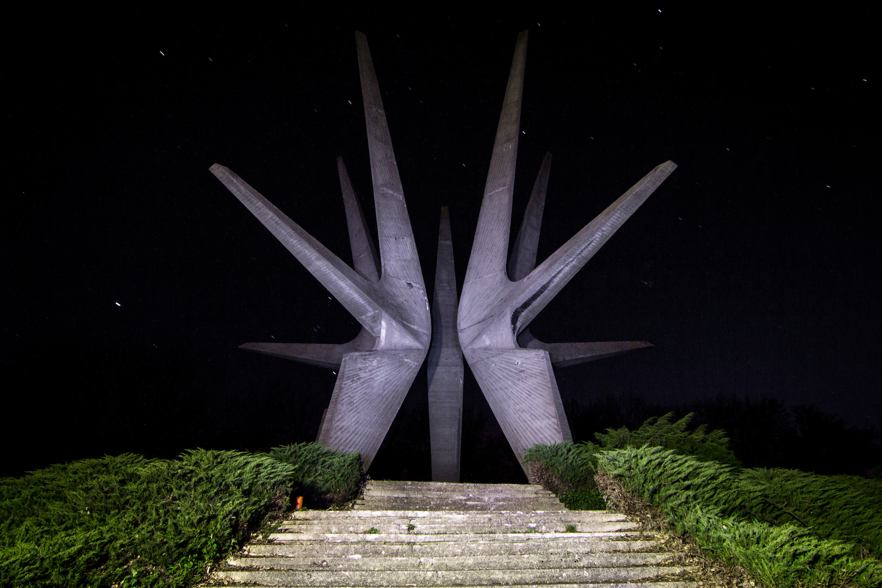 Monument to the Kosmaj Partisan Detachment (Vojin Stojić & Gradimir Vedakovic, 1970). Kosmaj, Serbia.